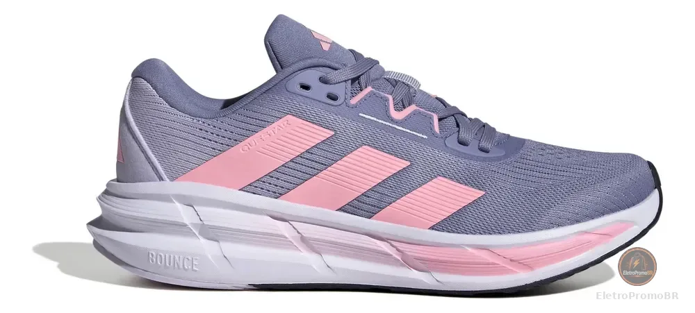 Tênis Feminino Questar 3 adidas Violeta E Rosa Liso 38