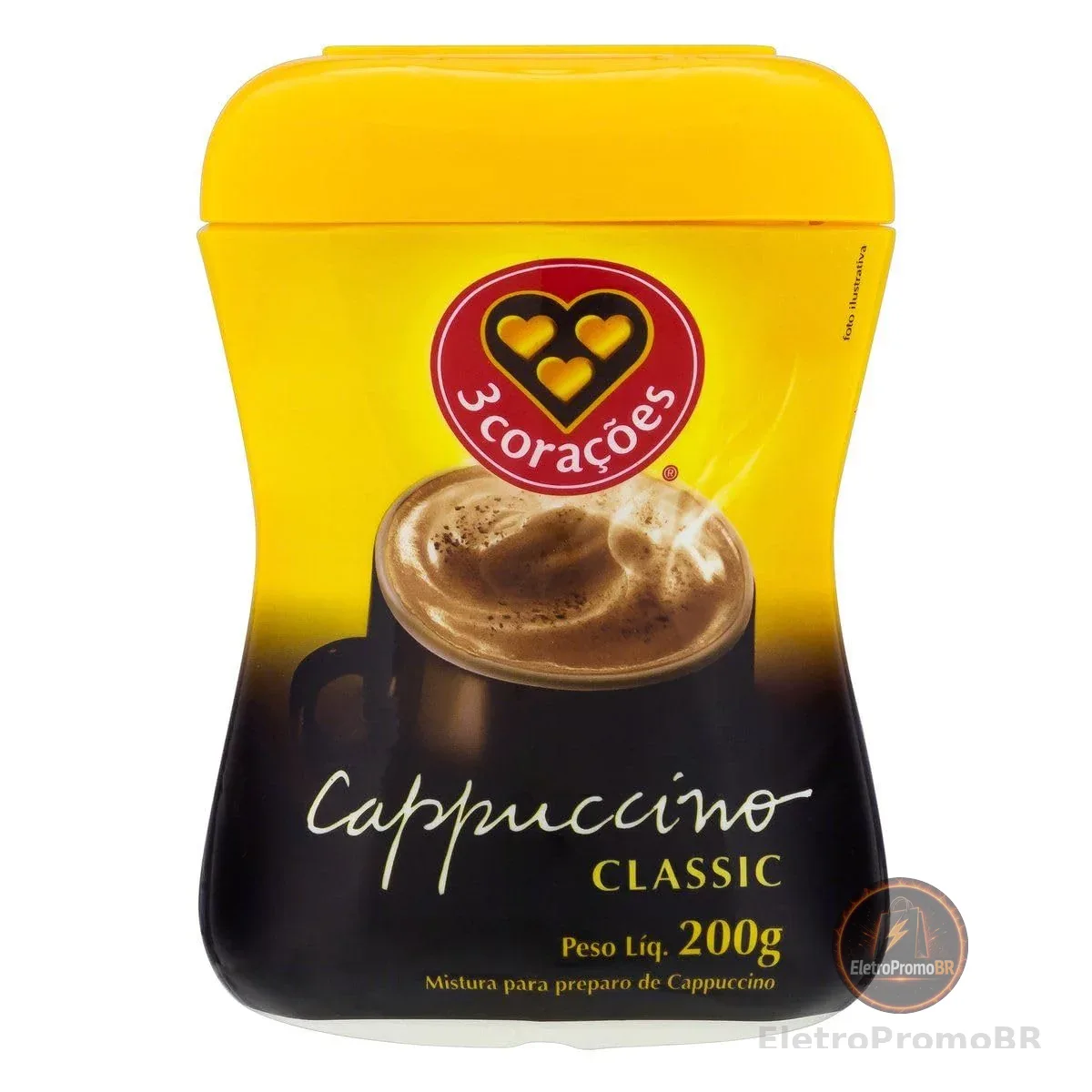 3 Corações Cappuccino 3Corações Classic - 200G, Pó