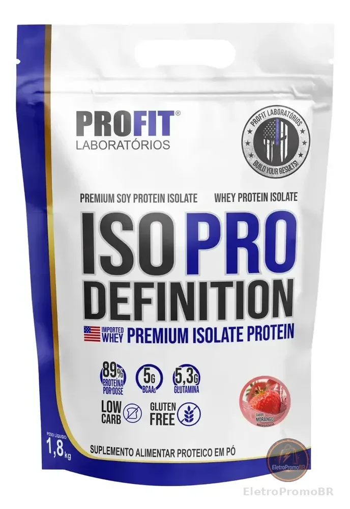 Whey Isolada Iso Pro Definition Refil 1,8kg Profit Labs Suplemento