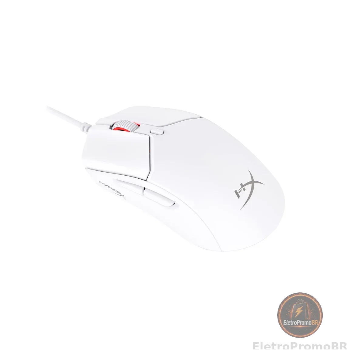 Mouse Gamer HyperX Pulsefire Haste 2 - Design Super Leve de 53g, Sensor de precisão HyperX 26K, Até 26000 DPI, 8000HZ, Cabo Ultraflexível, Branco (6N0A8AA)