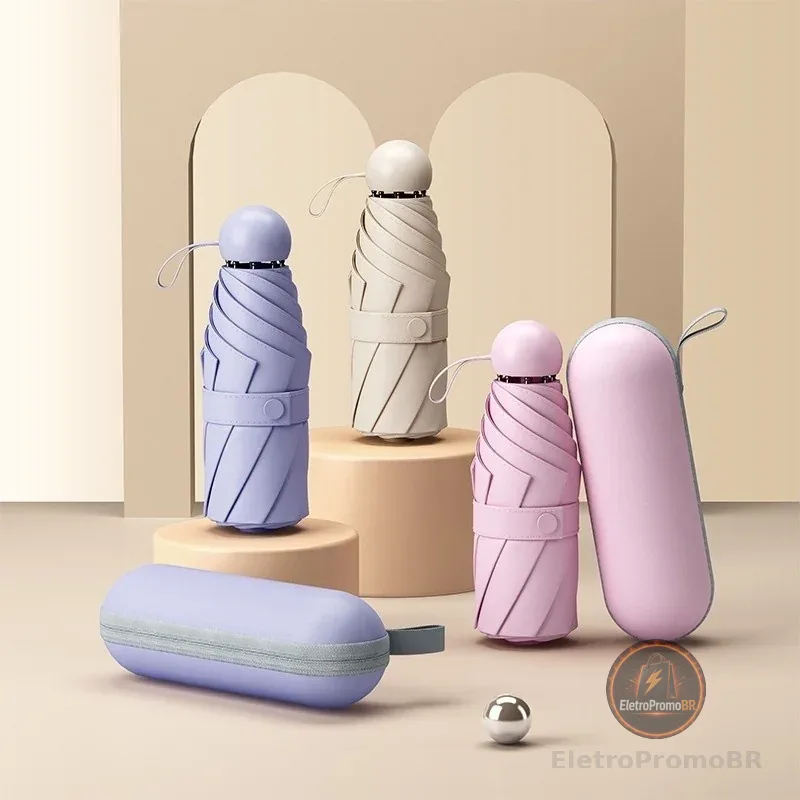 Guarda Chuva de sol Caso Óculos Da Cápsula ultra light mini Sombrinha Bolso