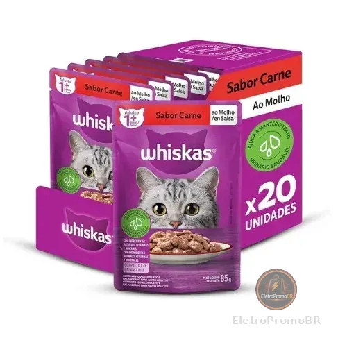 Whiskas Sachê 85g – 16 Unid +4 Grátis Leve 20