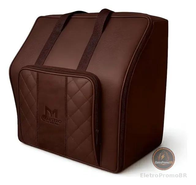 Bag De Acordeon 80 Baixos Em Couro Ecológico Maestro Custom