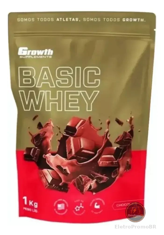 Suplemento en pó Growth Supplements Basic Proteínas de Whey Protein sabor chocolate