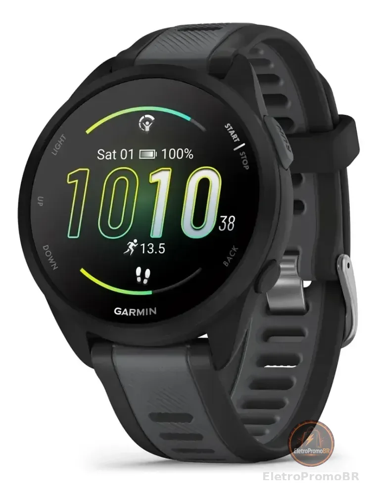 Smartwatch Relógio Garmin Forerunner 165 43mm Nf-e Preto