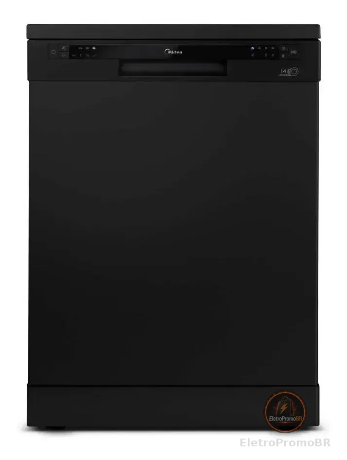 Lava-louças Midea 14 Serviços DWA14P1.DWA14P2 preta