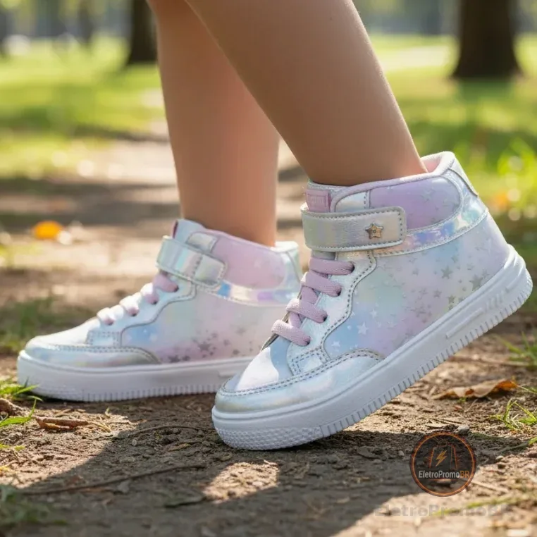 Tênis Infantil Ortopasso Force One Menina Feminino Confortavel Macio Leve Conforto Fashion