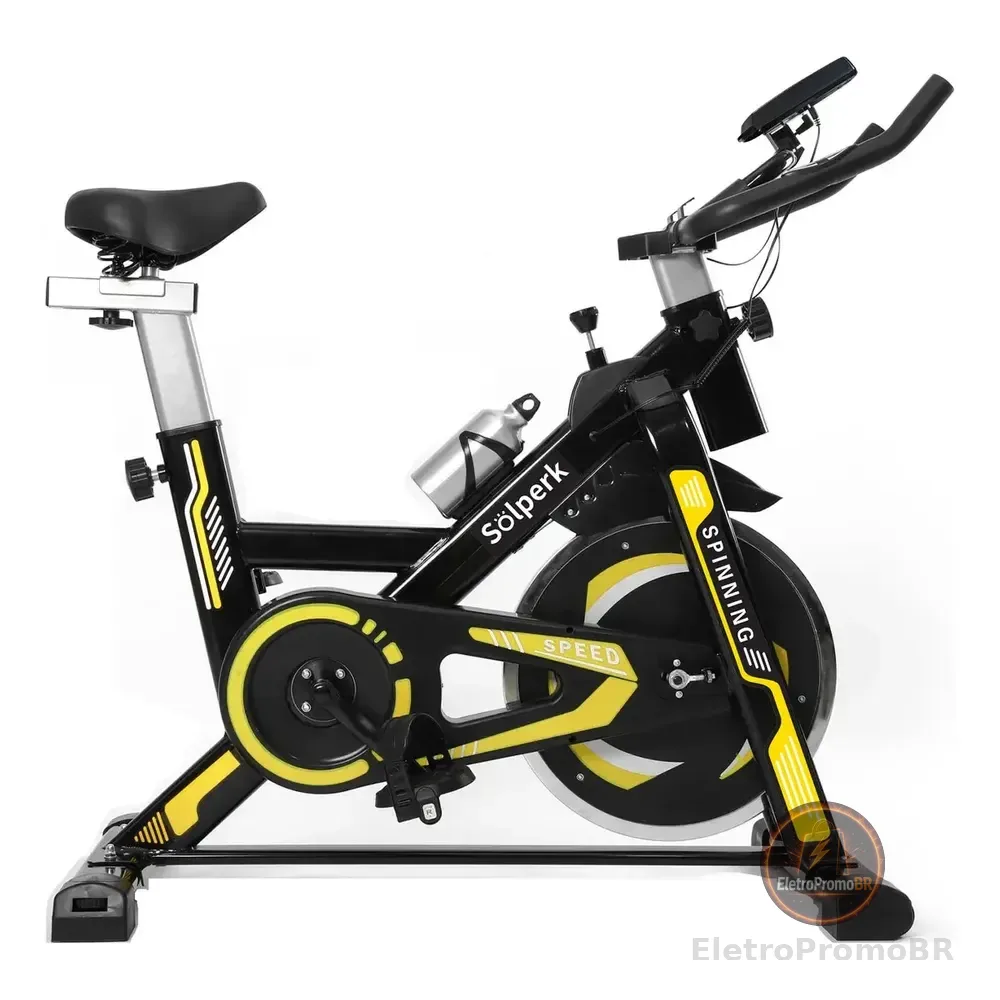 Bicicleta Spinning Romantic Crown Preto Roda Inércia 10kg