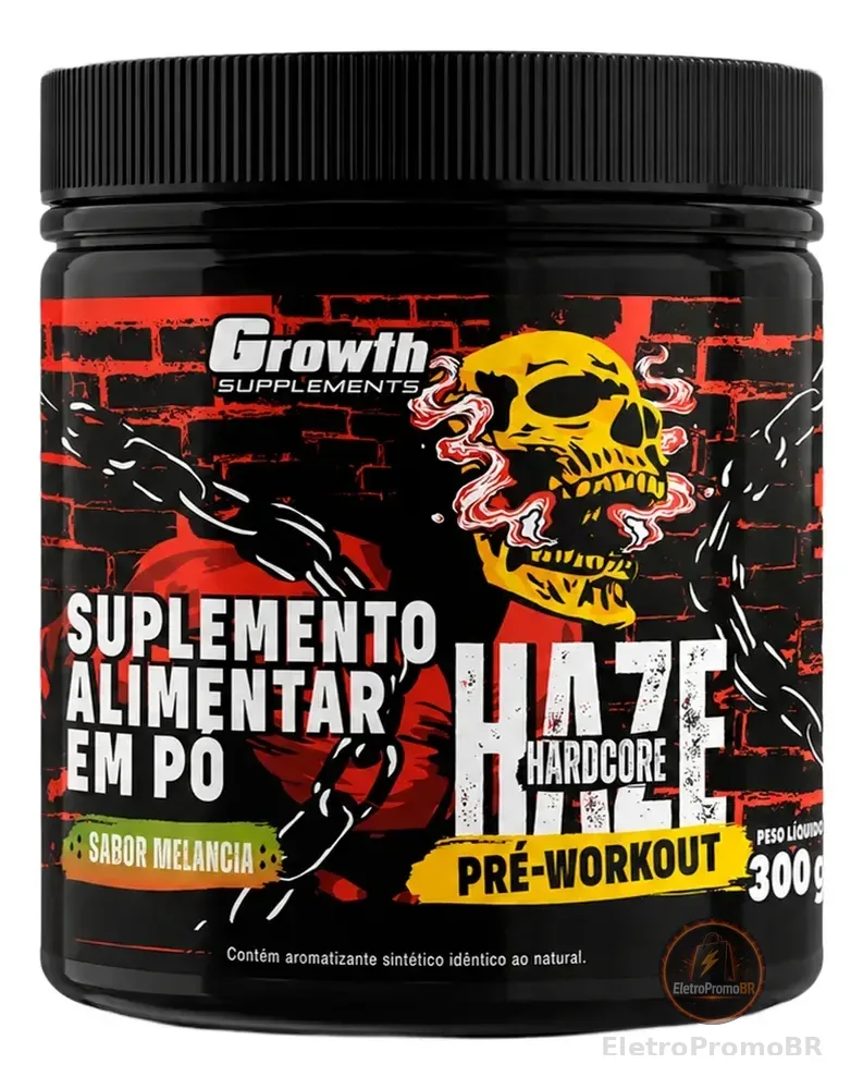 Pré-treino Haze Hardcore Pre-workout 300g Growth Supplements Melancia