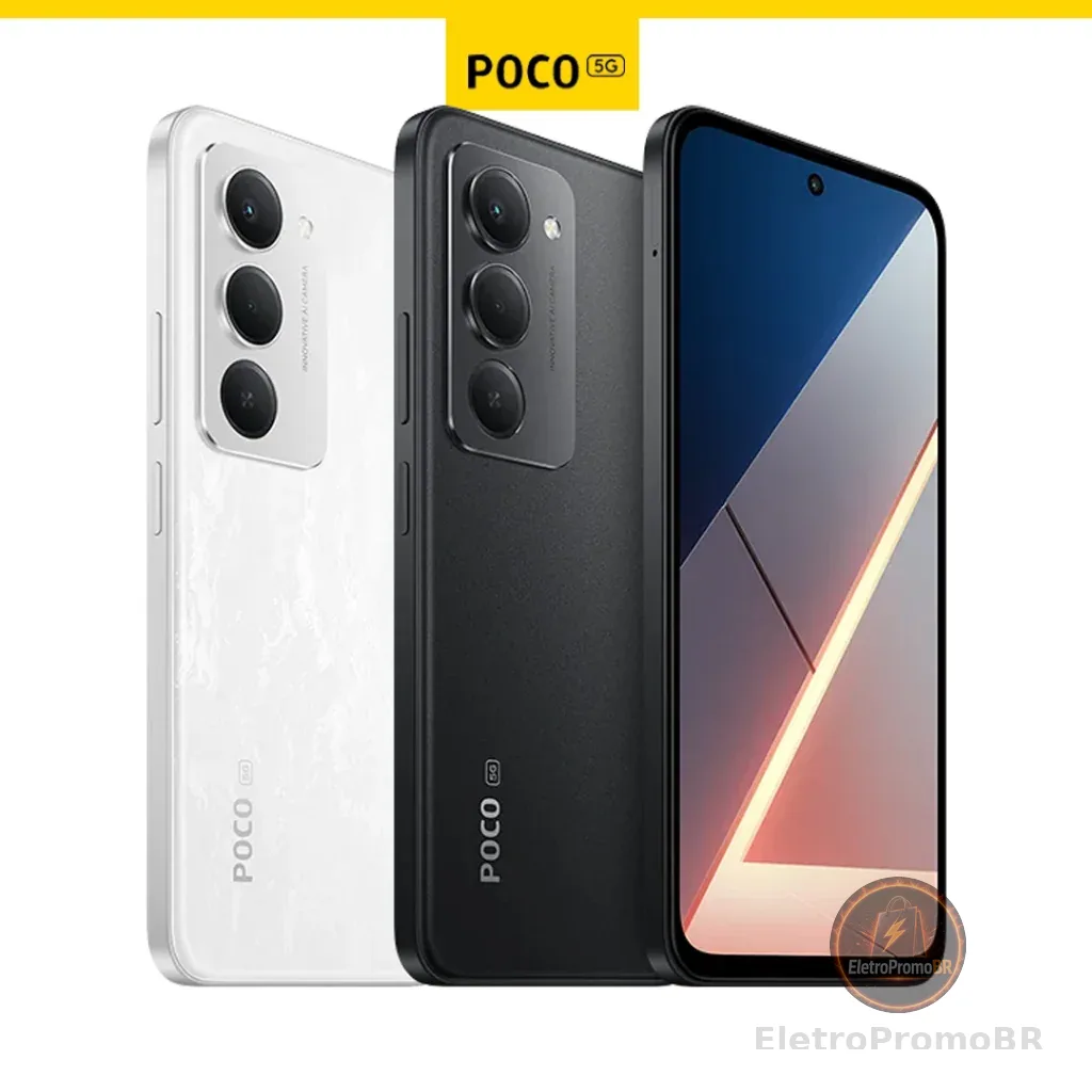 Celular Xiaomi Poco M8s 5G NFC Dual SIM Micro SD Tela 6.9” Camera 50MP 128GB 256GB Global