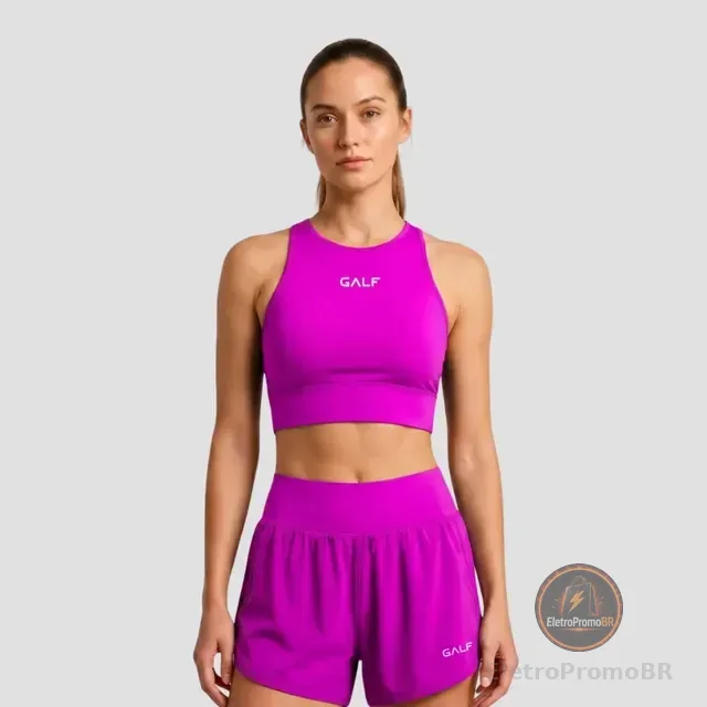 Conjunto Fitness Feminino Beach Tennis Ajuste Perfeito