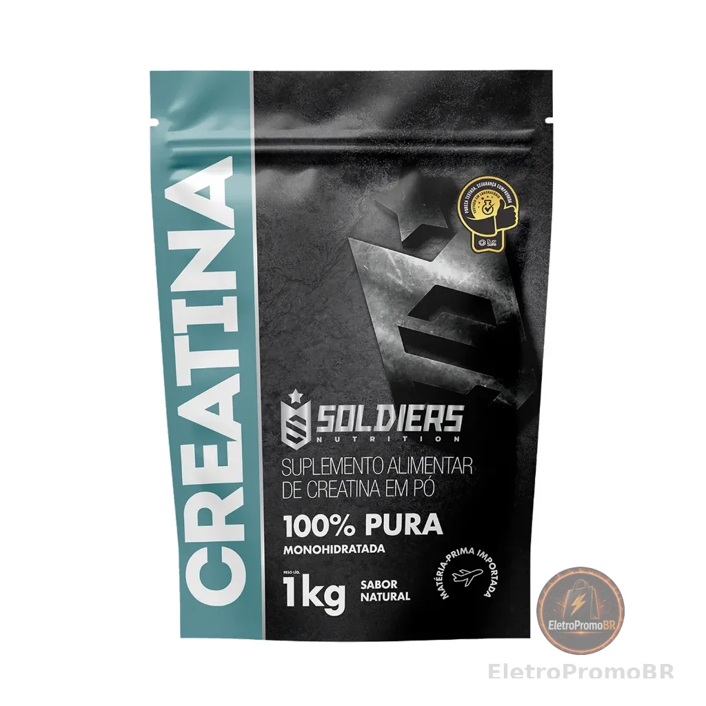 Creatina Suplemento Monohidratada em Pó 100% Pura Importada - Soldiers Nutrition