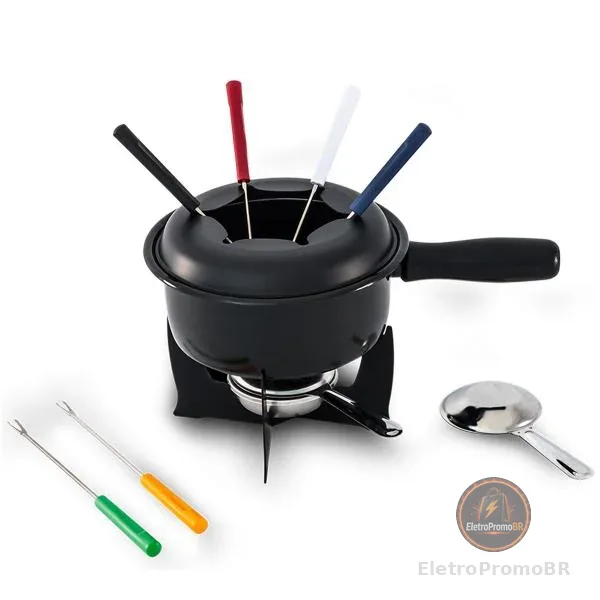 Conjunto para Fondue Brinox 10 Peças 16cm 1,25 Litros Aço Inox