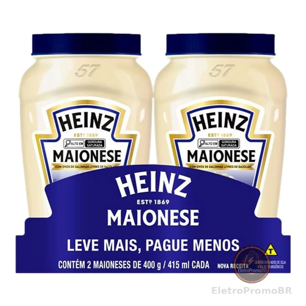 Heinz Pack Maionese Tradicional, 400G - 2 unidades