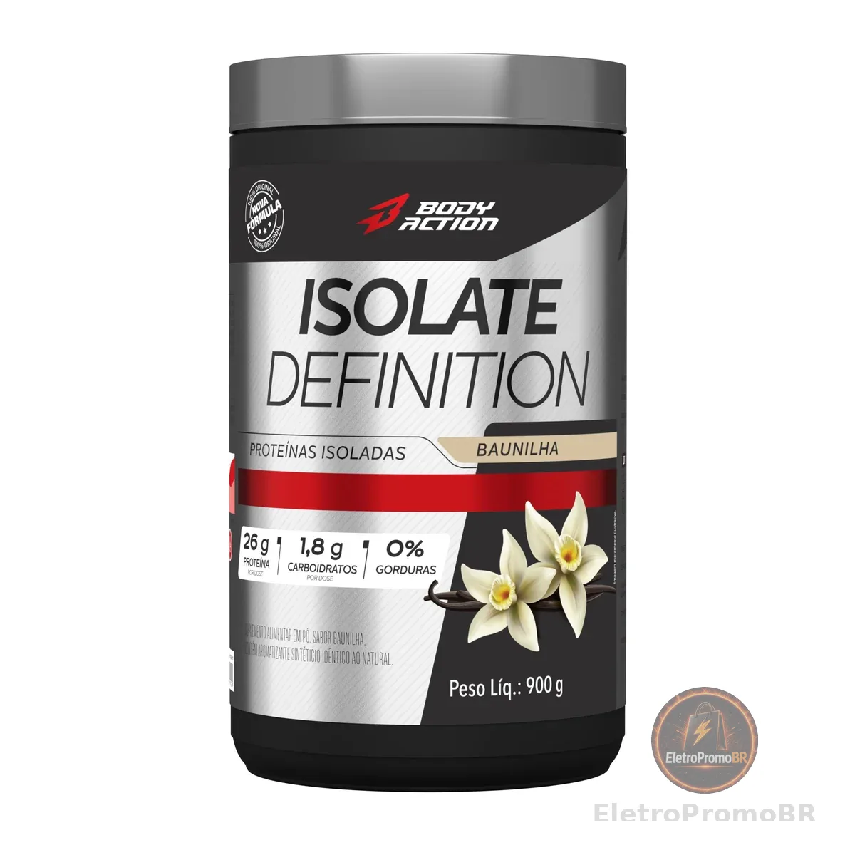 Whey Protein Isolado Isolate Definition 900g Sabor Baunilha Bodyaction
