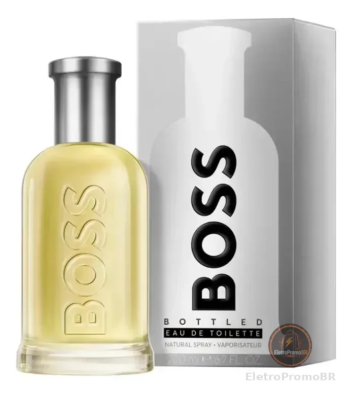 Perfume Boss Bottled ( Cinza - Tradicional ) 200ml Masculino