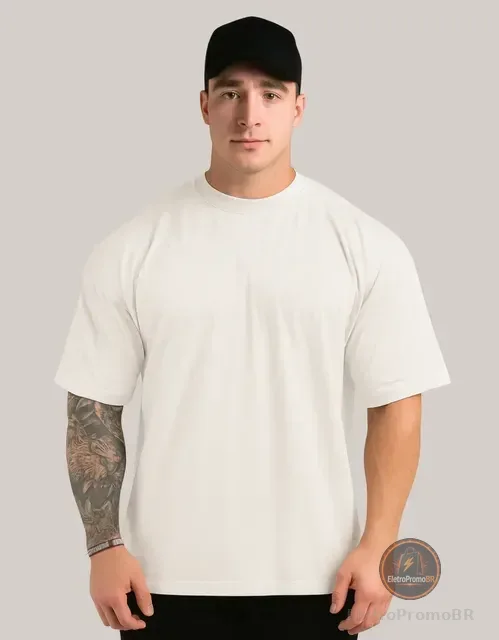 Camiseta Oversized Masculina Treino Academia Estilo Casual