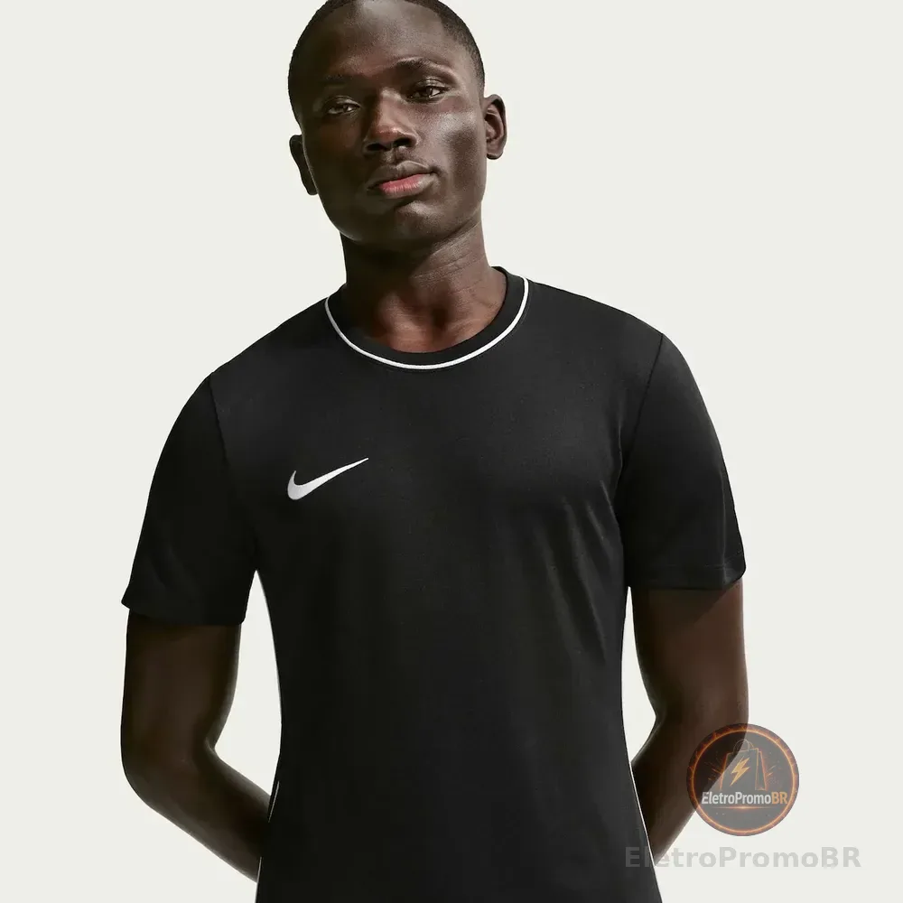 Camiseta Dri-fit Nike Park Masculina Preto/branco G