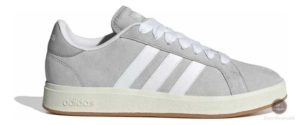 Tênis Masculino Grand Court Base 00s adidas Gretwo/ftwwht/gum10 Liso 39 Br