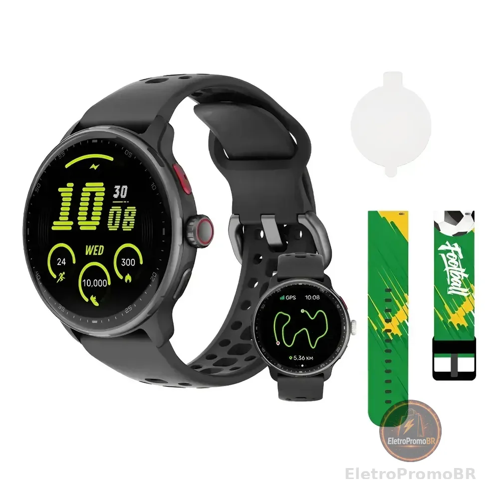 Relógio Smartwatch Bettdow Fb050 Gps Tela Amoled 1.43 Preto