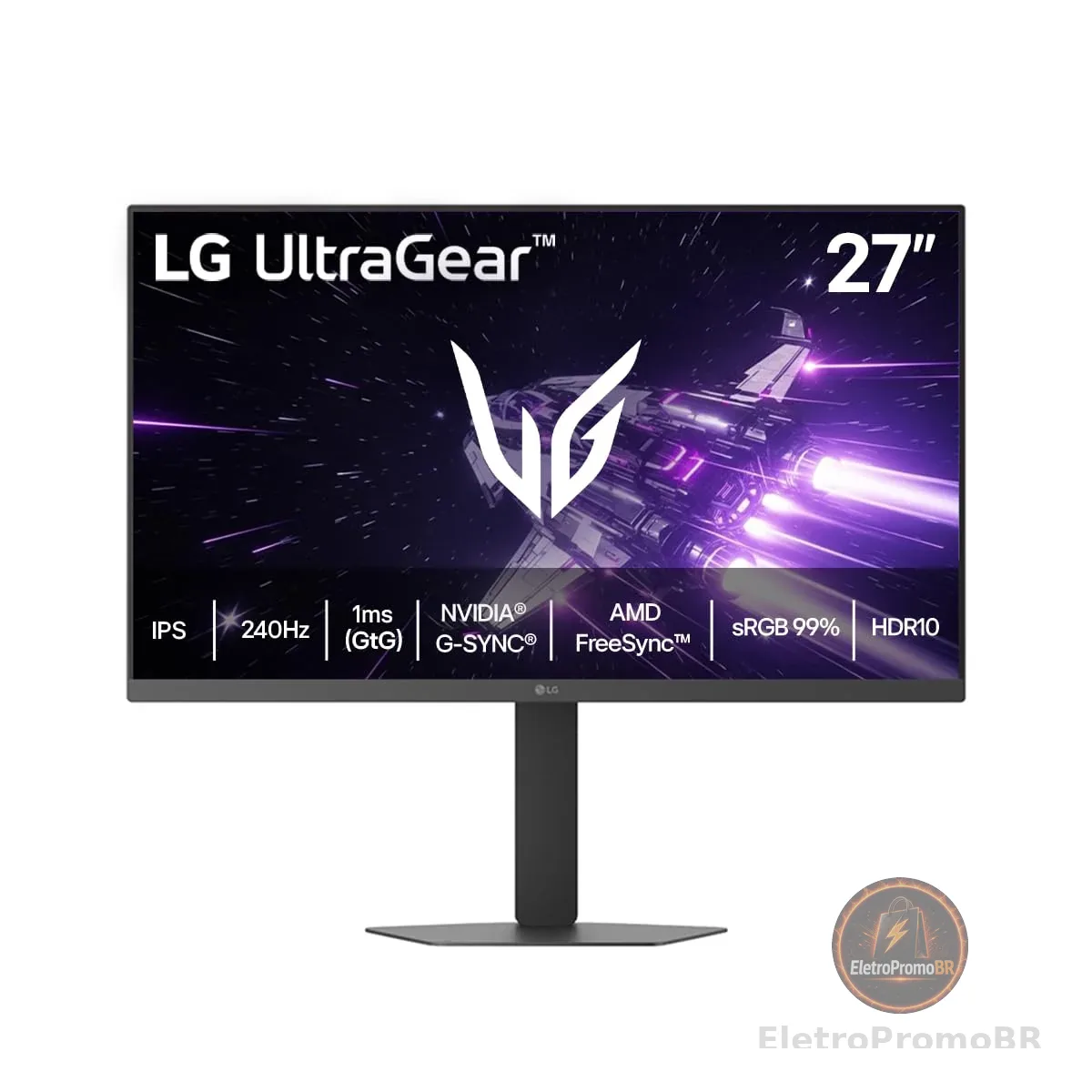 Monitor LG UltraGear™ 27G440A-B 240Hz FHD de 27" sRGB 99% (Typ.), 1ms (GtG), HDMI 2.0, NVIDIA® G-SYNC®, AMD FreeSync™ Premium