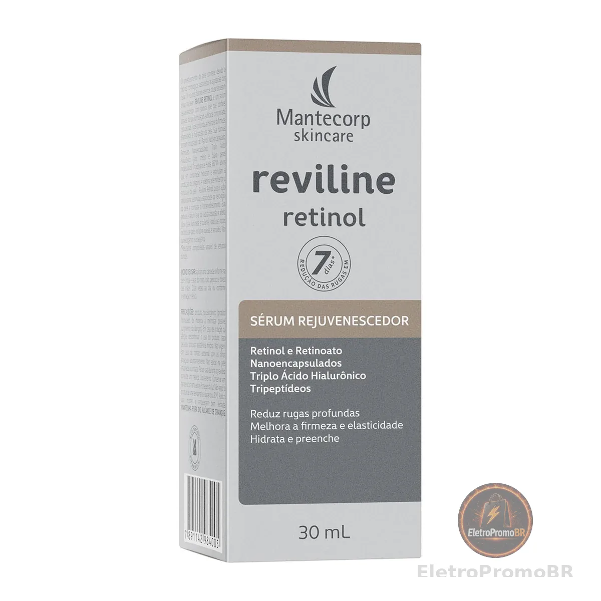 Mantecorp - Sérum Rejuvenescedor Reviline Retinol - Retinol e Retinoato Nanoencapsulados e Triplo Ácido Hialurônico - Renovação e Firmeza da Pele - 30ml