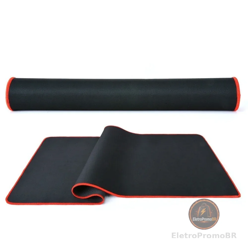 MousePad Gamer Speed  Borda Vermelha Costurada 70 X 30 X 0.3cm