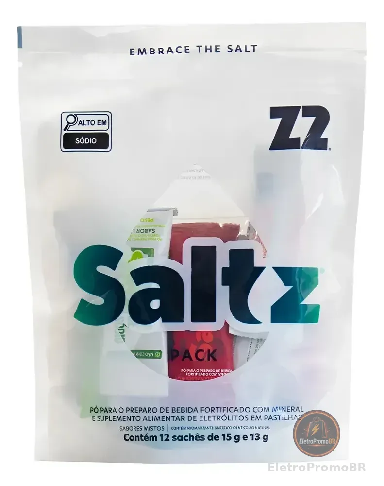 Z2 Saltz Pack 12 Sticks 15g Sortidos Eletrólitos Sódio Saltz Pack