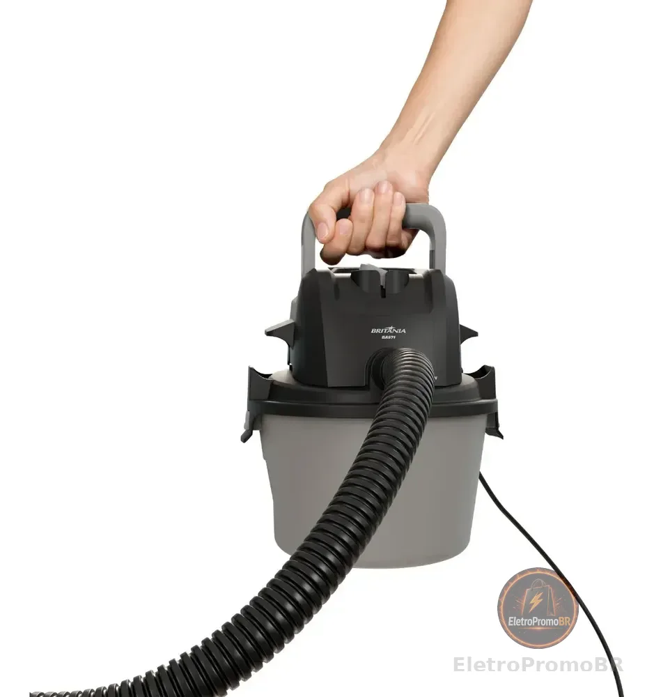 Aspirador De Pó E Água Britânia 6l 1500w Bas71 Cinza