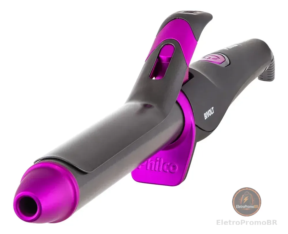 Modelador De Cachos Cacheador PEC15 Philco 25mm Tecnologia Íons Tourmaline - Modela cachos e ondas com praticidade