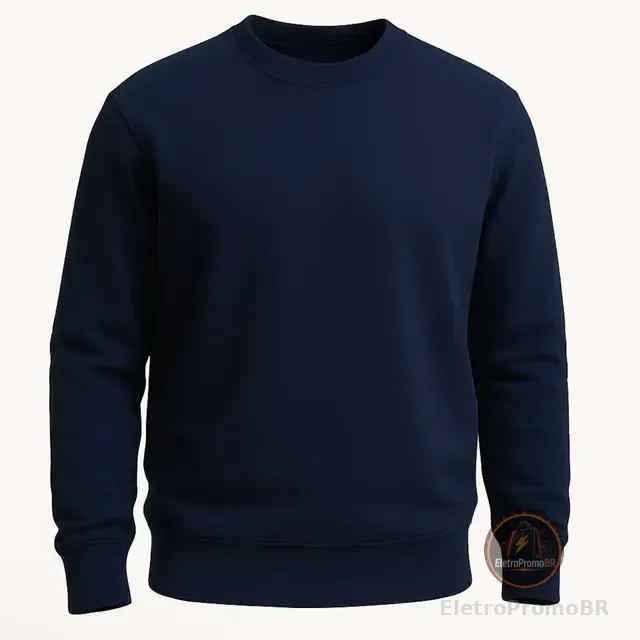 Blusa Moletom Flanelada Unissex Gola Redonda