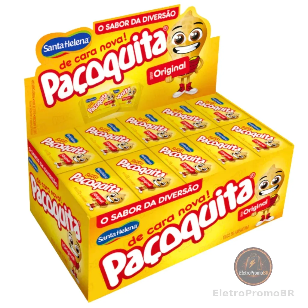 Paçoca Quadrada Paçoquita C/50 Unidades 1kg Festa Junina Santa Helena