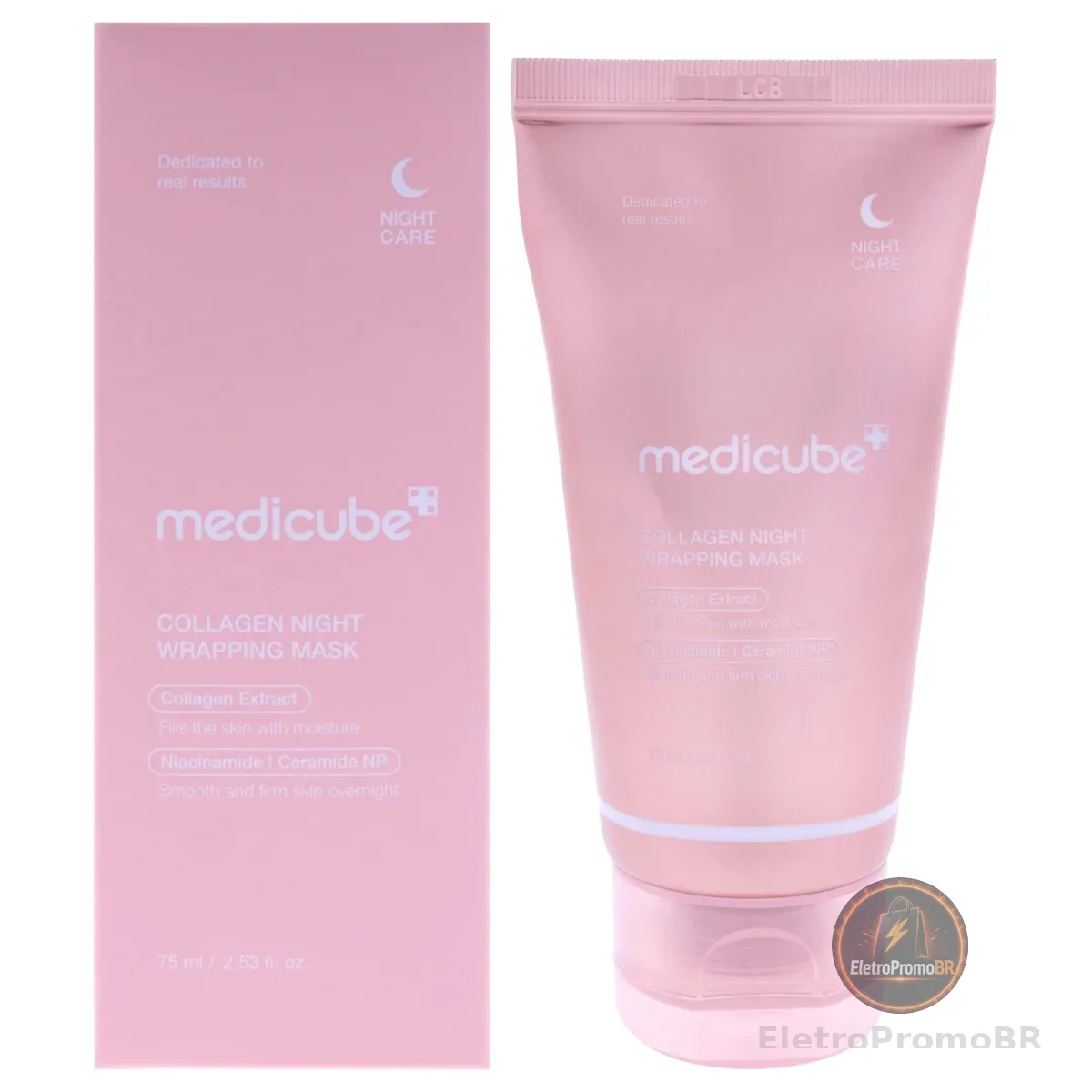 Medicube Máscara Facial Noturna Collagen Night Wrapping Mask 75ml para Elasticidade e Hidratação da Pele