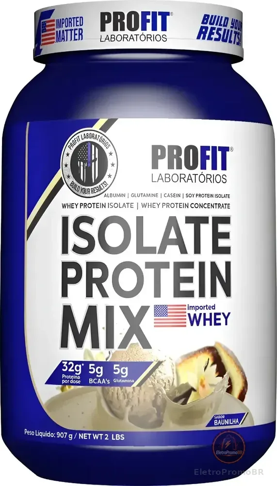 Whey Protein Isolado Mix Pote 907g - Profit Sabor Baunilha