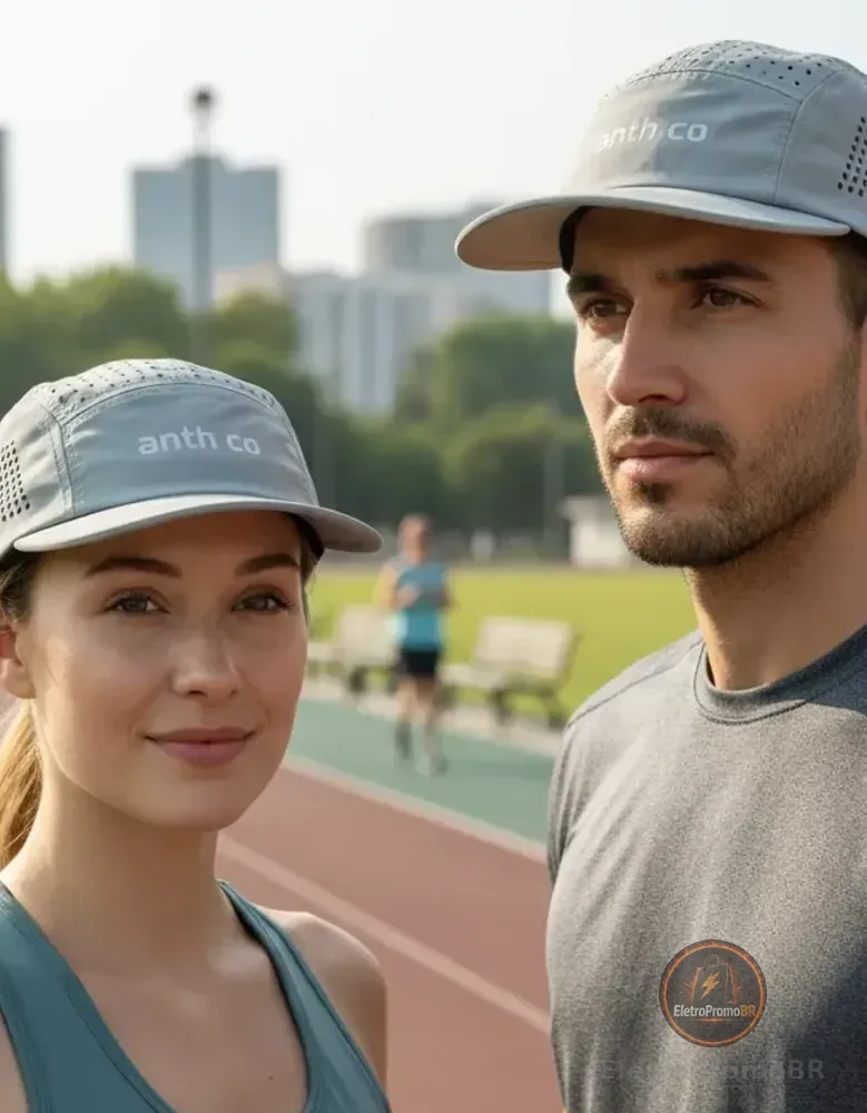 Boné Five Panel Esportivo Anth Co Aba Curta Unissex Corrida Cinza Un