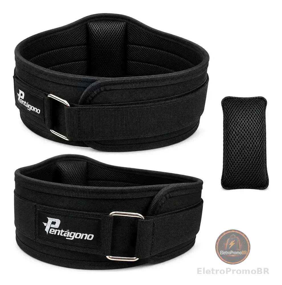 Cinturão Crossfit Musculação New Sport Com Apoio Da Lombar Tamanho Único Ajustável