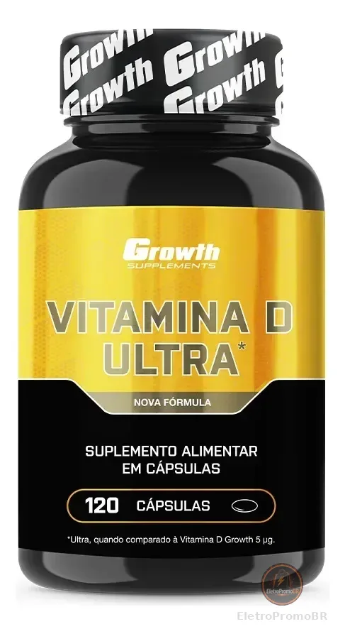 Vitamina D Ultra 120 Caps Growth Supplements Sem Sabor