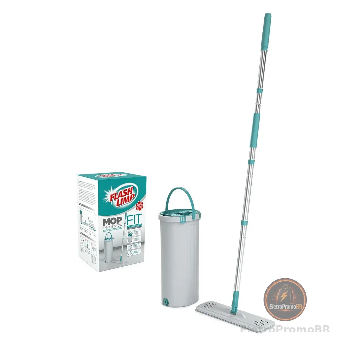 Flash Limp, MOP6088 FIT - Mop Lava e Seca, Verde