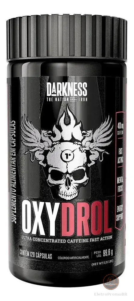 Suplemento alimentar Termogênico Oxydrol 120 Cápsulas Darkness