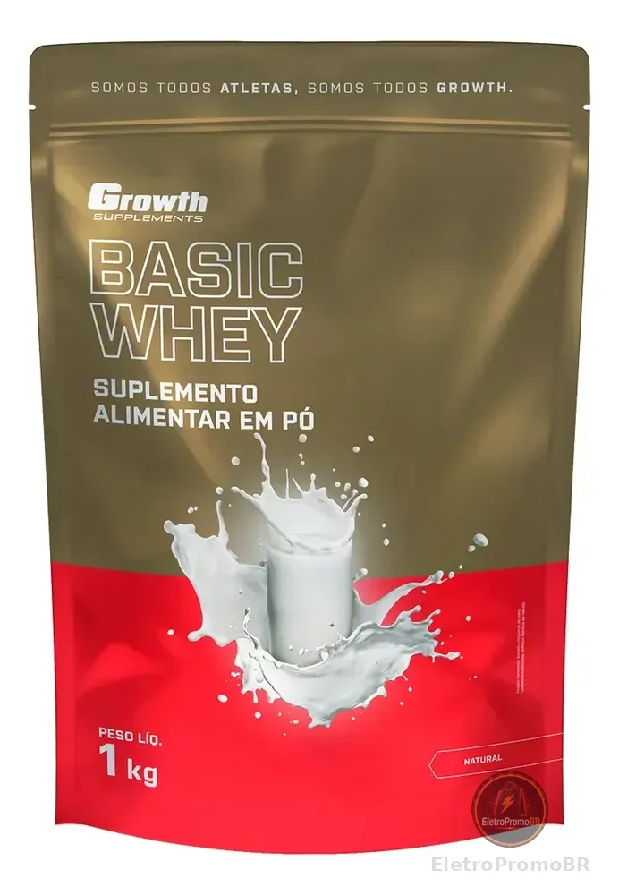 Basic Whey 1kg Growth Supplements - Natural