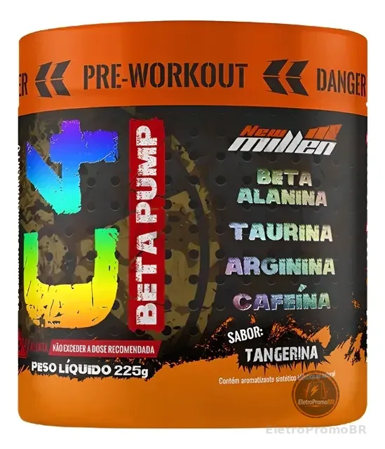 Pré Treino C4 Beta Pump 225g New Millen Eleito 4x Melhor Br