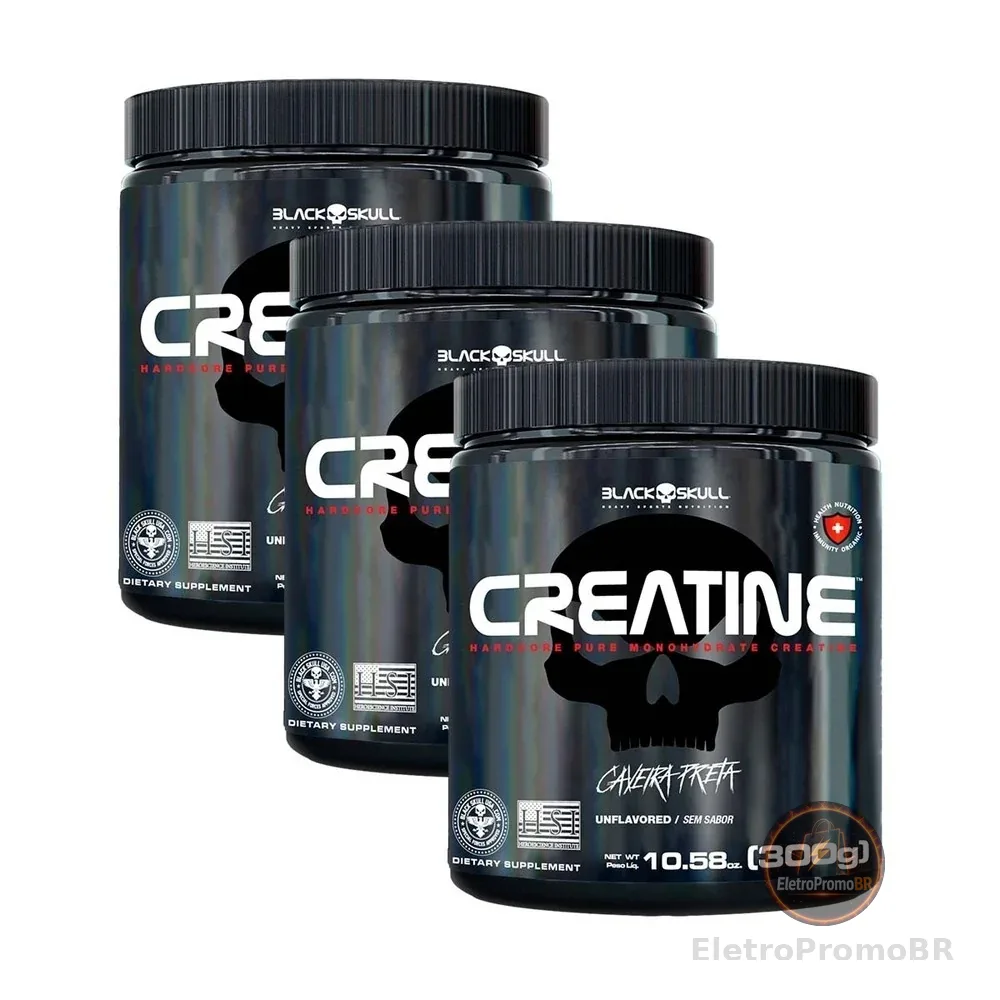 Kit 3 und Creatine Black Skull 5,29Oz 300G