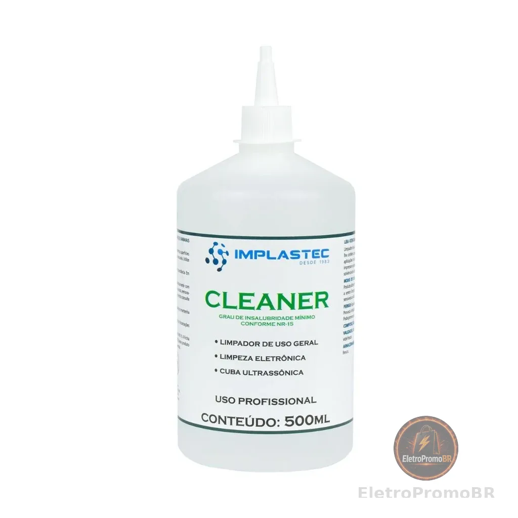 Cleaner 500ml Limpador de Uso Geral, Eletrônica, PCI Placas Conectores – Implastec