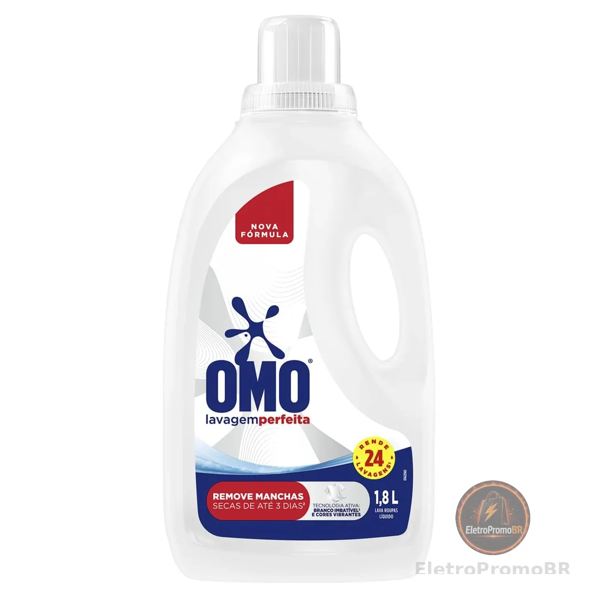 Lava-Roupas Líquido Omo Lavagem Perfeita Frasco 1,8l