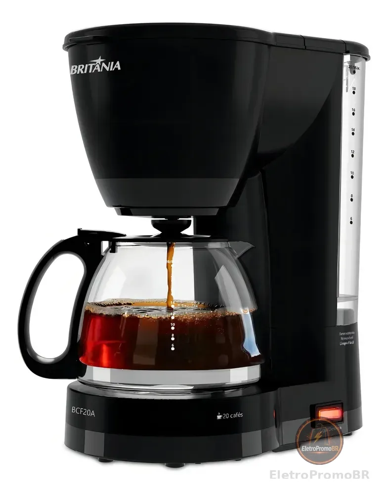 Cafeteira britânia bcf20a 20 cafés 800ml