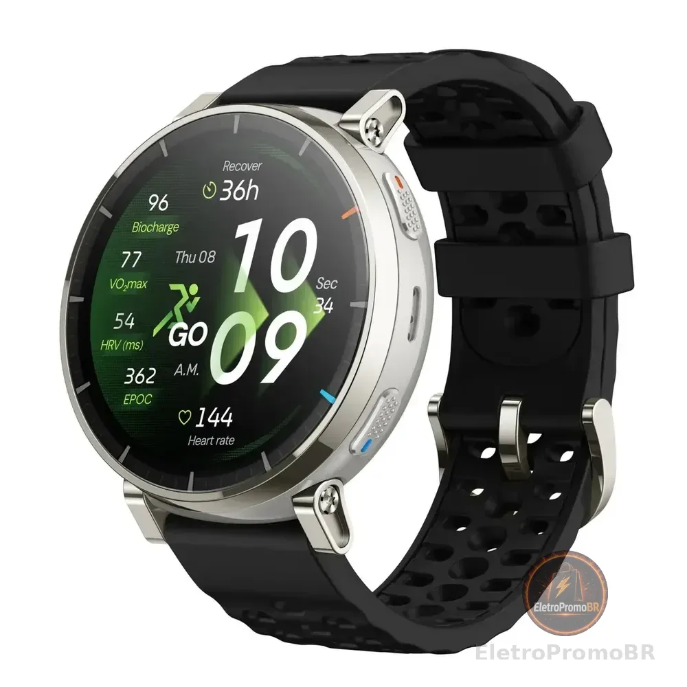 Relógio inteligente Amazfit Active 3 Amoled Preto