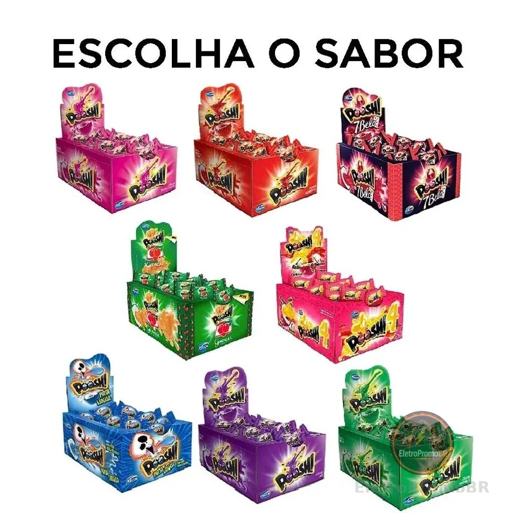 Chiclete Poosh Escolha o Sabor c/40 - Arcor