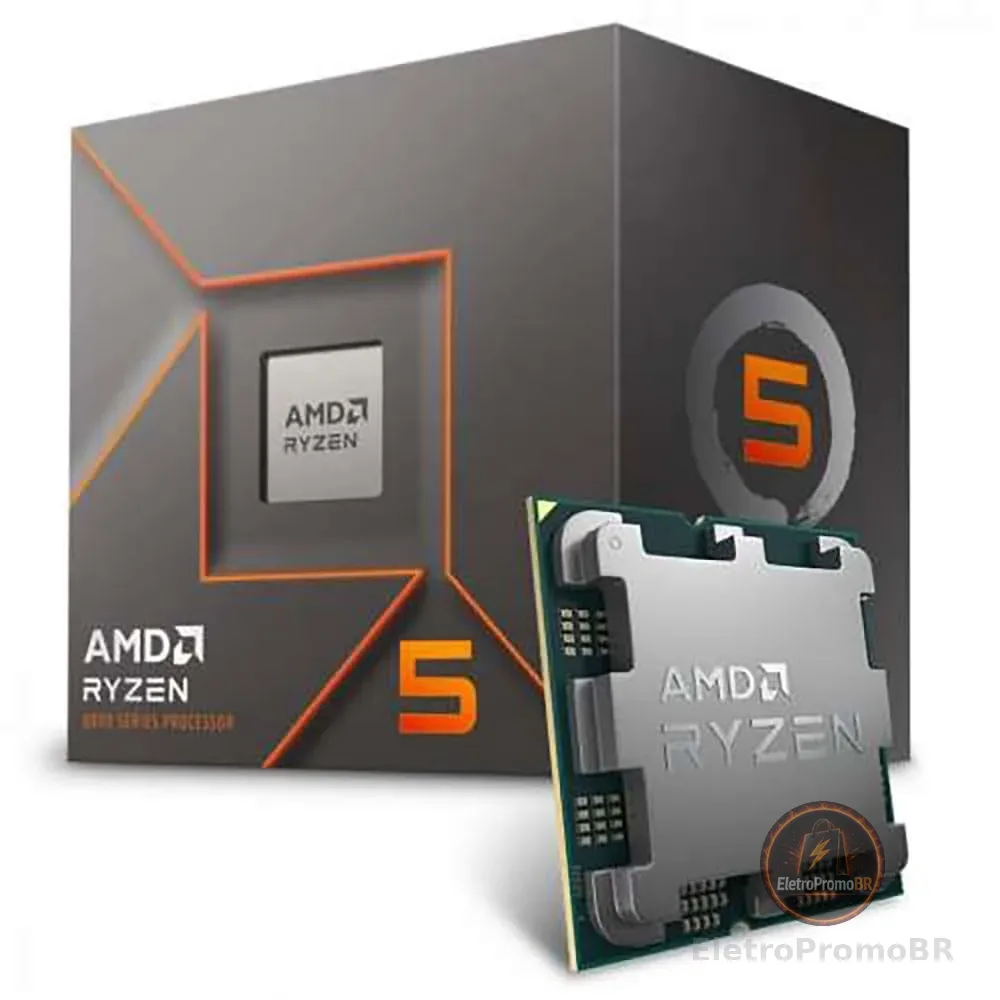 Processador AMD Ryzen 5 8400F (AM5/ 6 Cores/ 12 Threads/ 4.7 GHz/ 22MB Cache/Sem Vídeo/Com Cooler)