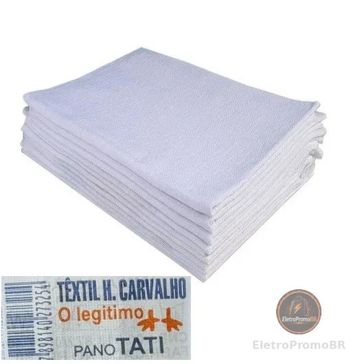 Pano De Prato Branco O Legitimo Kit Com 10 Peças