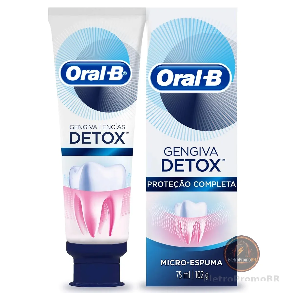 Oral-B Pasta de Dente Gengiva Detox Proteção Completa 102g, 1 Unidade